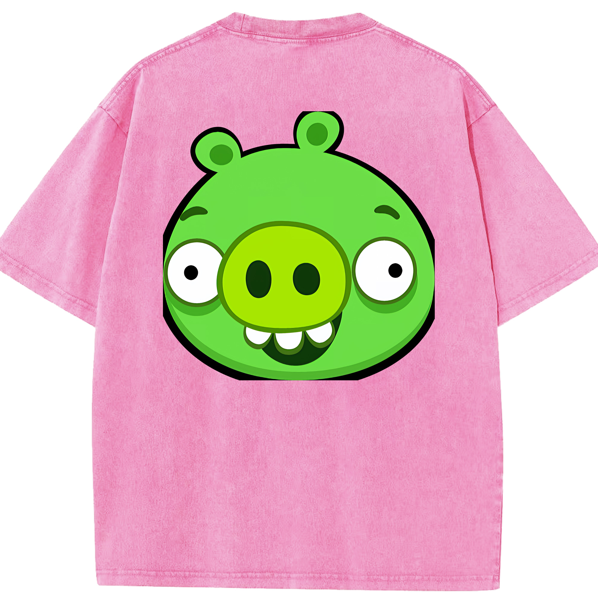 （画像用） Angry Birds アングリーバード 綿100% ヴィンテージ風 半袖Tシャツ（背面プリント）